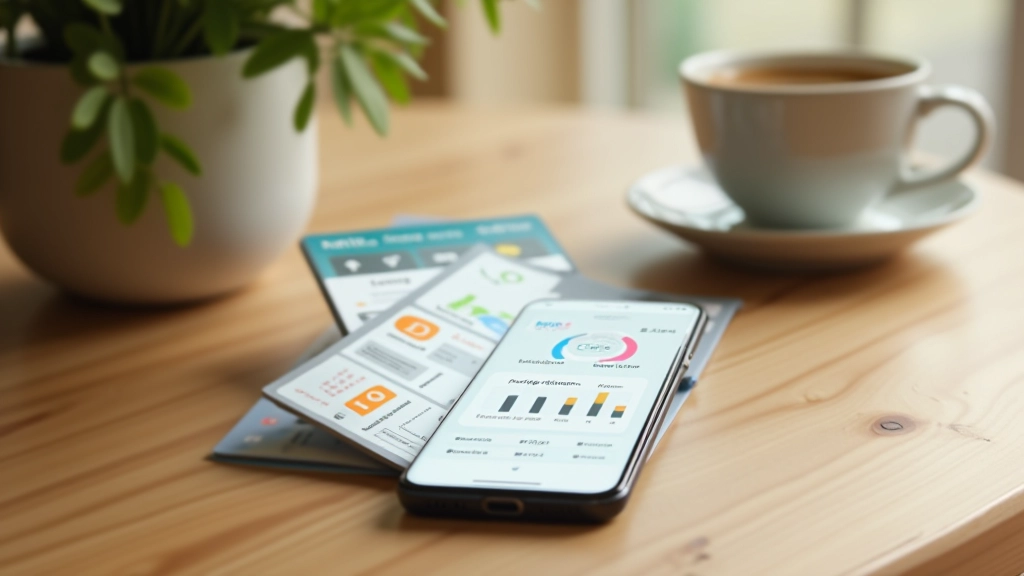 Smartphone displaying banking app with savings tracker and deposit history on screen